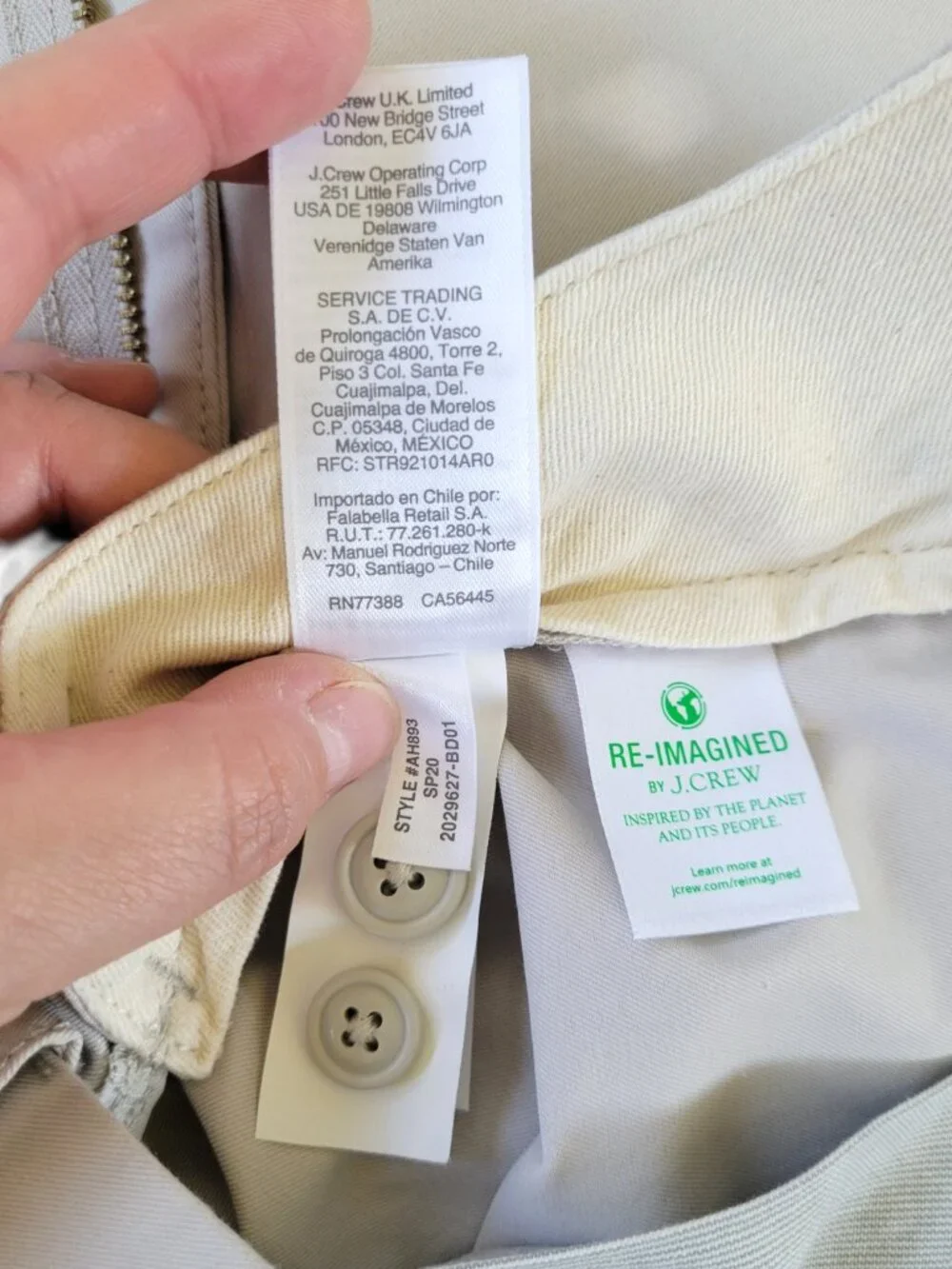 J Crew Men's Slim Fit Tech Chino in Ashen Taupe 34/34